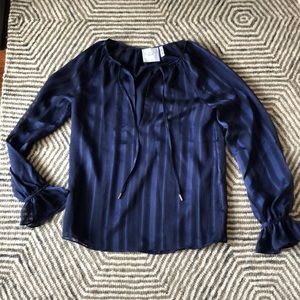 L’Acadamie blue stripe blouse